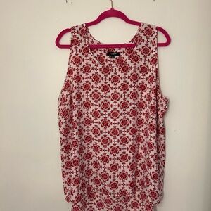 Premise Pink and White Floral Tank Top